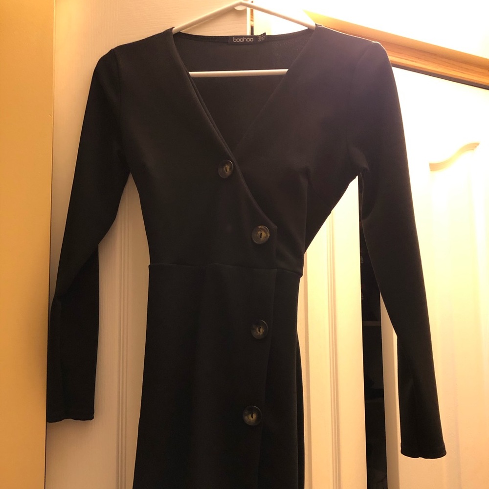 3/20 Boohoo Size 0 Black Dress xs